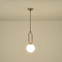 Полилей от стъкло 1xe27 Max15w 150x150x1570mm бяла мед Arte Illumina Orba