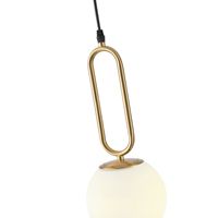 Полилей от стъкло 1xe27 Max15w 150x150x1570mm бяла мед Arte Illumina Orba