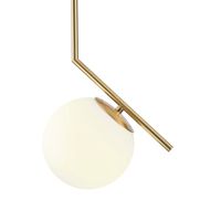 Полилей от стъкло 1xe27 Max15w 220x150x1460mm бяло Arte Illumina Orba