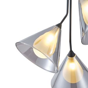 Полилей от стъкло, 3 лампи, G9 Max 3x10w 420x1680mm, Fume Arte Illumina Delta