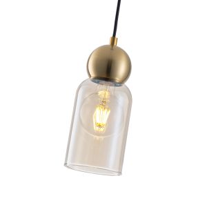 Полилей от стъкло, прости, 1xe27, макс. 15w, 100x1270 мм, черно, Arte Illumina Aurelia
