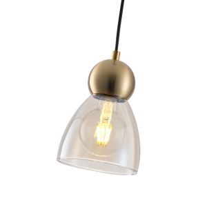 Полилей от стъкло, прости, 1xe27, макс. 15w, 135x1220 мм, черно, Arte Illumina Aurelia
