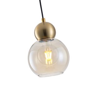 Полилей от стъкло, прости, 1xe27, макс. 15w, 150χ1240 мм, черно, Arte Illumina Aurelia