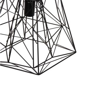 Black metal chandelier with diamond shape 39x34x130hcm Hm4066