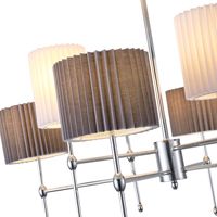 Полилей плат 8 лампи 8xe14 Max 8w Φ840mm бяло-черно Arte Illumina Veli