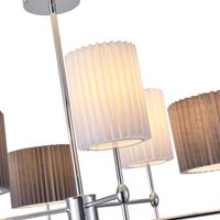Полилей плат, 6 лампи, 6xe14, макс. 8w, φ740 мм, бяло-черно, Arte Illumina Veli