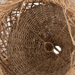 Chandelier ceiling Hm7819 made of palm leaves and sea grass D42x34cm
