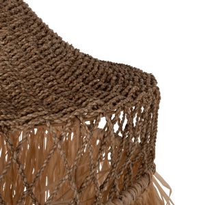 Chandelier ceiling lamp Hm7820 palm leaves and sea grass D62x42cm