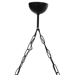 Chandelier with 2 lamps with wood and metal grilles 40x16x63hcm Hm7681,01