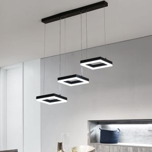 Полилей с 3 лампи Benor Led черен метал 70x20x15см