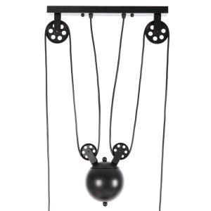 Chandelier with 3 lamps Hm4120 metal in black 91x91x95.5hcm