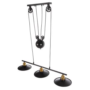 Chandelier with 3 lamps Hm4120 metal in black 91x91x95.5hcm