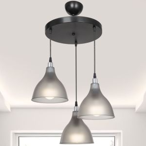 Полилей с 3 осветителни тела Orazioe27 цвят тъмно сив/черен D40x80cm