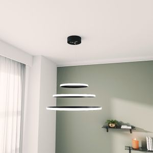 Полилей с Led осветление в черен цвят D38x160cm