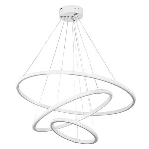 Полилей с Led светлини 60-80w бял D60x100cm