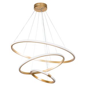 Полилей с Led светлини 60-80w златист D60x100cm
