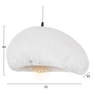 Полилей с вид на камък Stoner (m) Hm4418.02 бял 55x45x40всм.