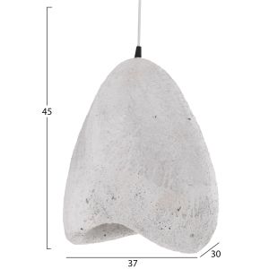 Полилей с вид на камък Stoner (s) Hm4417.02 бял 37x30x45всм.