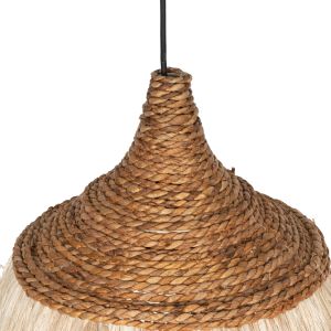 Chandelier with rope and abaca or manila hemp fibers boho style 36x36x40hcm Hm7753
