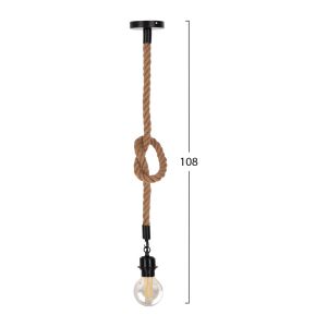 Полилей с въже, дължина 1м и дебелина 1,6cm-e27 Hm4042