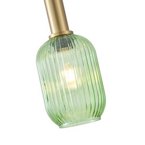 Полилей с релефно стъкло 1xε27 Max15w 130x200x1200mm зелено Arte Illumina Topaz