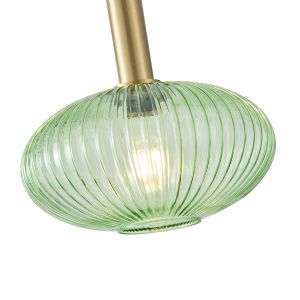 Полилей с релефно стъкло 1xε27 Max15w Φ300x171x1200mm зелено Arte Illumina Topaz