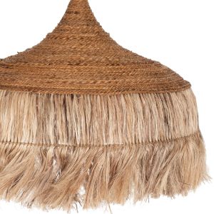 Chandelier with fringe made of abaca fibers in natural color 80x80x70hcmhm7755