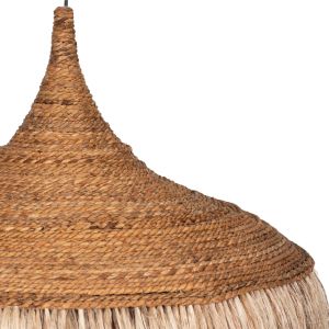Chandelier with fringe made of abaca fibers in natural color 80x80x70hcmhm7755