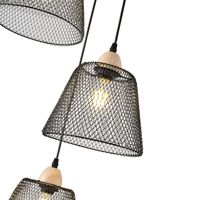 Полилей с розетка, метал, 3 лампи, 3xe27, макс. 15w, 370x370x1260 мм, черно, Arte Illumina Net