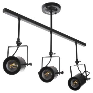 Chandelier with 3 lamps Hm4124 black metal with spotlights 70.5x14x50hcm