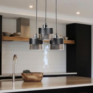 Chandelier silver color E27 30x80cm