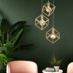 Triple metal chandelier gold Hm7419,02 35x80