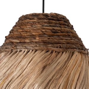 Cylindrical chandelier made of natural abaca boho style 30x30x45hcmhm7763