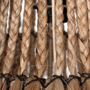 Cylindrical chandelier made of natural abaca boho style 40x40x50hcm Hm7770