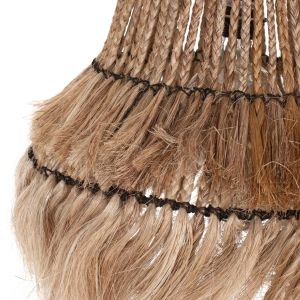 Cylindrical chandelier made of natural abaca boho style 40x40x50hcm Hm7770