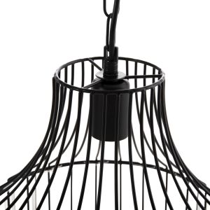 Chandelier black metal and glass D29x38-137hcm Hm4093