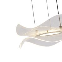 Полилей, акрилен, кръгъл, Led, 34w, 3024lm, 3000k, Φ340mm, черни, Arte Illumina Firenze