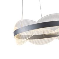 Полилей, акрилен, кръгъл, Led, 48w, 4320lm, 3000k, Φ400mm, сребърни, Arte Illumina Torino
