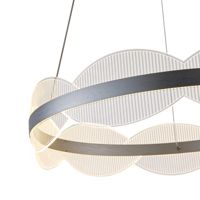 Полилей, акрилен, кръгъл, Led, 60w, 5400lm, 3000k, Φ600mm, сребърни, Arte Illumina Torino
