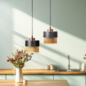 Chandelier, bronze color, E27, 25x75 cm
