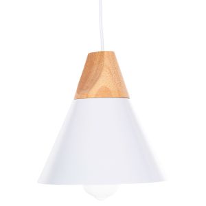 Полилей, бял метален -дървен детайл, D22x115hcm Hm4149