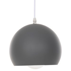 Chandelier, gray spherical - white cable, D20x112hcm Hm4109