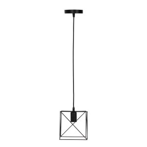 Chandelier, black metal cube, 16x16x123hcm Hm4039