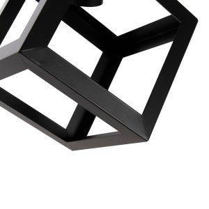 Chandelier, black metal cube, 16x16x132hcm Hm4192