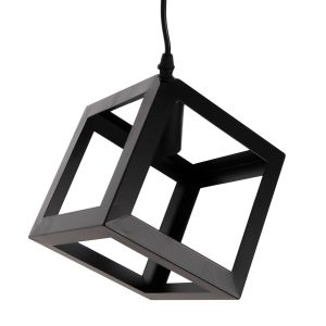 Chandelier, black metal cube, 16x16x132hcm Hm4192