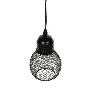 Chandelier, black metal mesh, D13x125hcm Hm4171