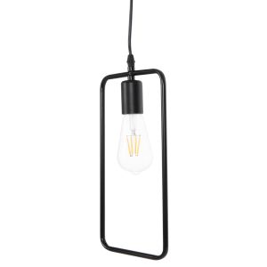 Chandelier, black metal rectangle, 17.5x133hcm Hm4097