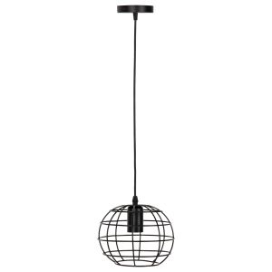 Chandelier, black metal spherical, D16x124hcm Hm4037