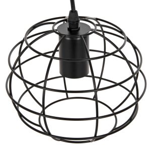 Chandelier, black metal spherical, D16x124hcm Hm4037