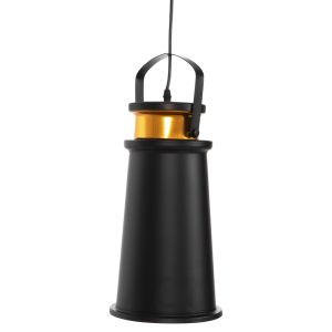 Chandelier, black-gold aluminum, D19x132hcm Hm4140